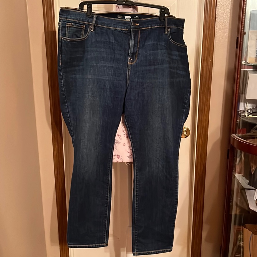 Womens Old Navy Size 18 Short Straight Leg Jeans